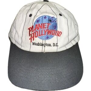 VTG Official Planet Hollywood Hat Snapback Washington DC Pinstripe Baseball Cap
